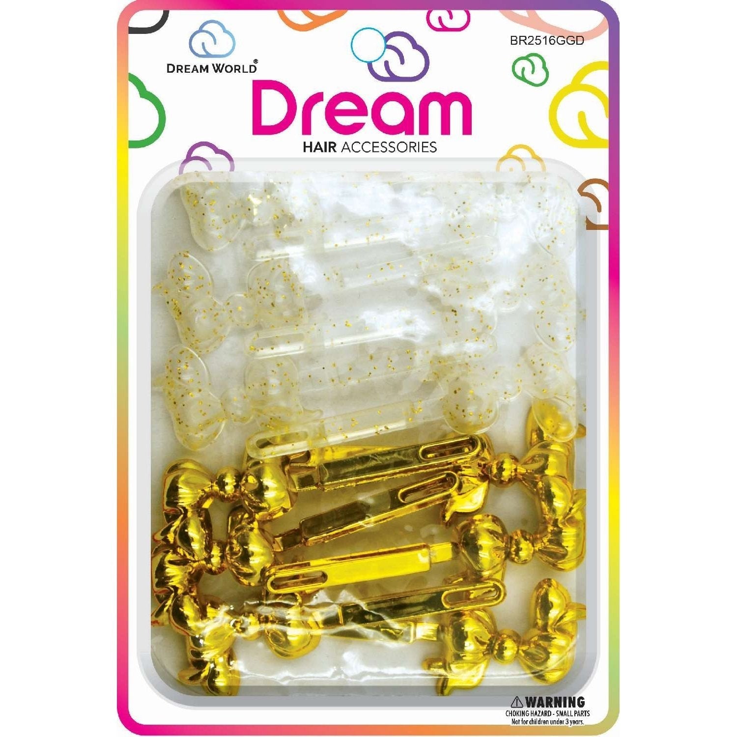 Chloe Barrette 16 Chubby Ribbon Glitter Gold Chloe Barrette 16 Chubby Ribbon Glitter Gold