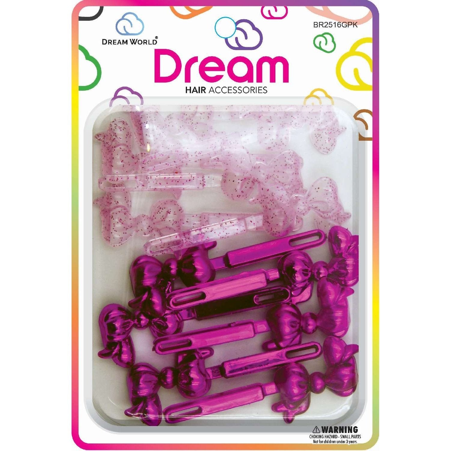 Chloe Barrette 16 Chubby Ribbon Glitter Pink Chloe Barrette 16 Chubby Ribbon Glitter Pink
