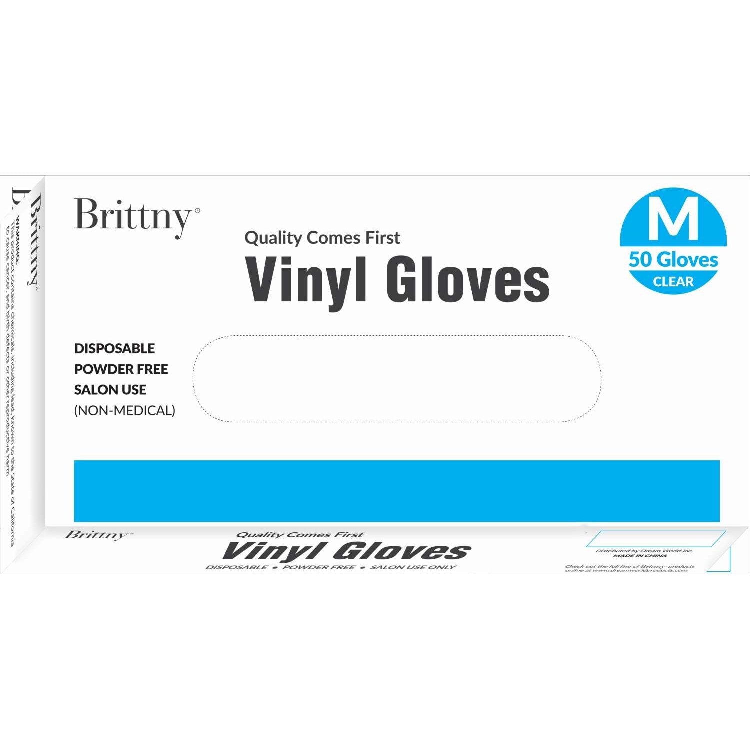 Brittny Vinyl Gloves 50Piecesbox Medium Brittny Vinyl Gloves 50Piecesbox Medium