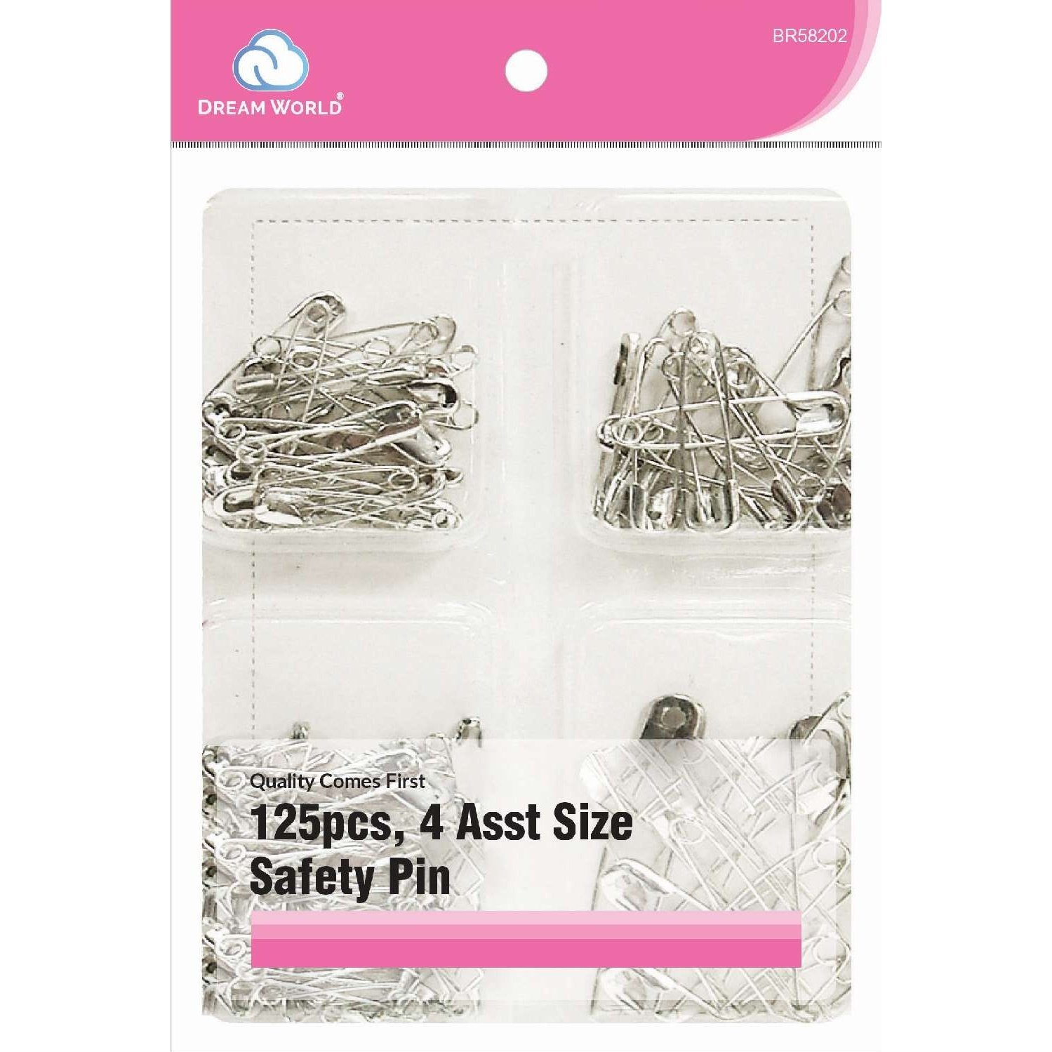 Brittny Safety Pin 4 Assorted Sizes -125 Brittny Safety Pin 4 Assorted Sizes -125