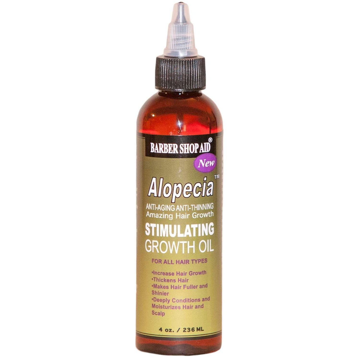 Barber Shop Aid Alopecia Stimulating Growth Oil 4Oz Barber Shop Aid Alopecia Stimulating Growth Oil 4Oz