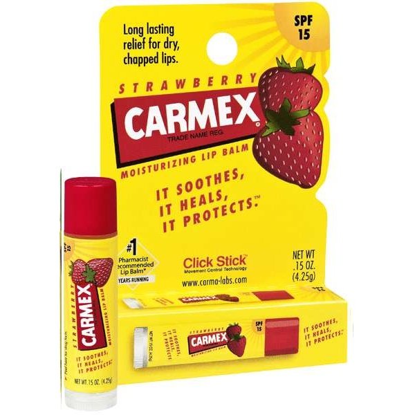 Carmex Daily Care Strawberry Flavor With Spf 15 Carded Stick Carmex Daily Care Strawberry Flavor With Spf 15 Carded Stick